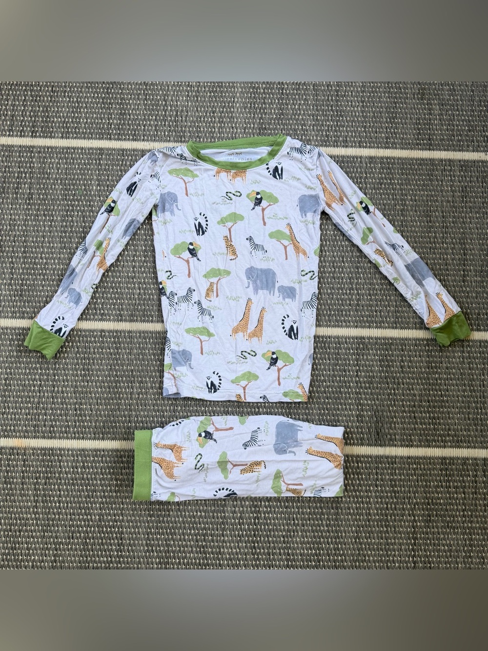 Little Sleepies Safari Friends Bamboo Viscose Two Piece Pajama Set, 4T